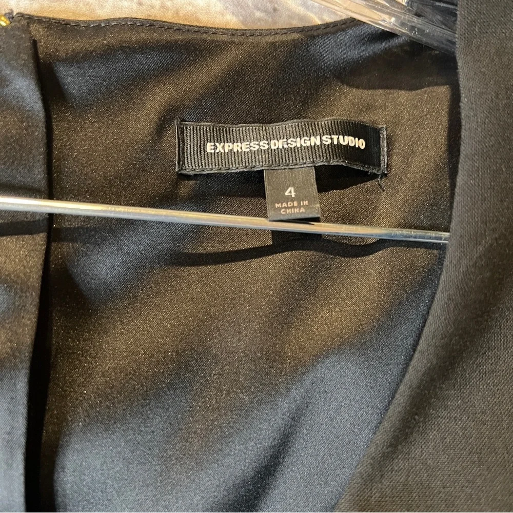 Express Classic Black Sheath Dress Sleeveless Tailored Lined Career Office LBD - Picture 5 of 8